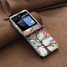 Custodia Lusso Pelle e Plastica Opaca Cover BF2 per Samsung Galaxy Z Flip5 5G Rosa