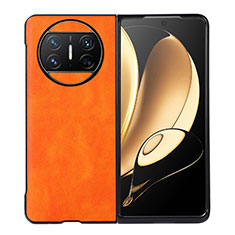 Custodia Lusso Pelle e Plastica Opaca Cover BH3 per Huawei Mate X5 Arancione