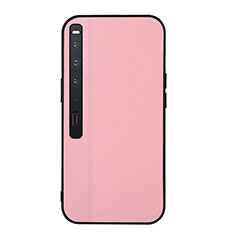 Custodia Lusso Pelle e Plastica Opaca Cover BH3 per Huawei Mate Xs 2 Rosa