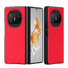 Custodia Lusso Pelle e Plastica Opaca Cover BH4 per Huawei Mate X3 Rosso