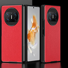 Custodia Lusso Pelle e Plastica Opaca Cover BH5 per Huawei Mate X5 Rosso