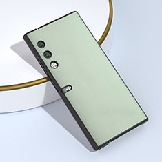 Custodia Lusso Pelle e Plastica Opaca Cover BH8 per Huawei Honor V Purse 5G Verde
