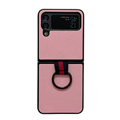 Custodia Lusso Pelle e Plastica Opaca Cover C04 per Samsung Galaxy Z Flip4 5G Rosa