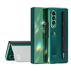 Custodia Lusso Pelle e Plastica Opaca Cover C07 per Samsung Galaxy Z Fold4 5G Verde