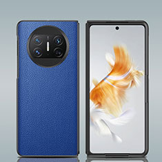 Custodia Lusso Pelle e Plastica Opaca Cover GS2 per Huawei Mate X3 Blu