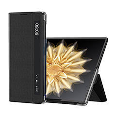 Custodia Lusso Pelle e Plastica Opaca Cover GS3 per Huawei Honor Magic V2 5G Nero