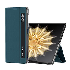 Custodia Lusso Pelle e Plastica Opaca Cover GS3 per Huawei Honor Magic V2 5G Verde