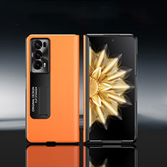 Custodia Lusso Pelle e Plastica Opaca Cover GS5 per Huawei Honor Magic V2 5G Arancione