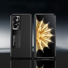 Custodia Lusso Pelle e Plastica Opaca Cover GS5 per Huawei Honor Magic V2 5G Nero