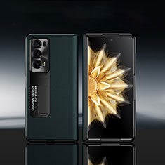 Custodia Lusso Pelle e Plastica Opaca Cover GS5 per Huawei Honor Magic V2 5G Verde
