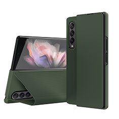 Custodia Lusso Pelle e Plastica Opaca Cover H01 per Samsung Galaxy Z Fold4 5G Verde