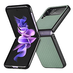 Custodia Lusso Pelle e Plastica Opaca Cover H02 per Samsung Galaxy Z Flip4 5G Verde