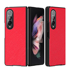 Custodia Lusso Pelle e Plastica Opaca Cover L06 per Samsung Galaxy Z Fold4 5G Rosso