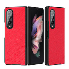 Custodia Lusso Pelle e Plastica Opaca Cover L06 per Samsung Galaxy Z Fold4 5G Rosso