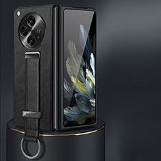 Custodia Lusso Pelle e Plastica Opaca Cover LD1 per OnePlus Open 5G Nero