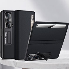 Custodia Lusso Pelle e Plastica Opaca Cover per Huawei Honor Magic Vs 5G Nero