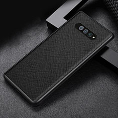 Custodia Lusso Pelle e Plastica Opaca Cover per Xiaomi Black Shark 4S Pro 5G Nero