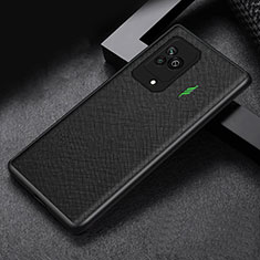 Custodia Lusso Pelle e Plastica Opaca Cover per Xiaomi Black Shark 5 5G Nero