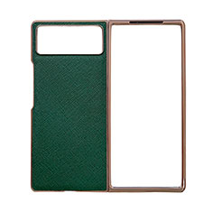 Custodia Lusso Pelle e Plastica Opaca Cover S01 per Xiaomi Mix Fold 2 5G Verde