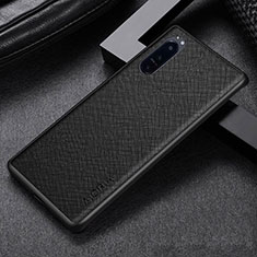 Custodia Lusso Pelle e Plastica Opaca Cover S03 per Sony Xperia 1 IV Nero