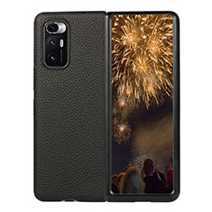 Custodia Lusso Pelle e Plastica Opaca Cover S08 per Xiaomi Mix Fold 5G Nero