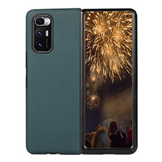 Custodia Lusso Pelle e Plastica Opaca Cover S10 per Xiaomi Mix Fold 5G Verde