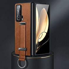 Custodia Lusso Pelle e Plastica Opaca Cover SD3 per Huawei Honor Magic Vs Ultimate 5G Marrone