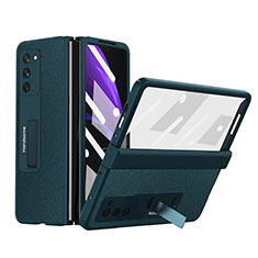 Custodia Lusso Pelle e Plastica Opaca Cover Z06 per Samsung Galaxy Z Fold2 5G Verde
