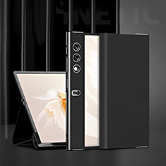Custodia Lusso Pelle e Plastica Opaca Cover ZL1 per Huawei Honor V Purse 5G Nero