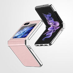 Custodia Lusso Pelle e Plastica Opaca Cover ZL1 per Samsung Galaxy Z Flip5 5G Rosa