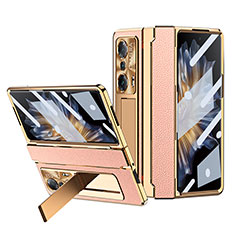Custodia Lusso Pelle e Plastica Opaca Cover ZL2 per Huawei Honor Magic Vs 5G Oro Rosa