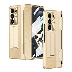Custodia Lusso Pelle e Plastica Opaca Cover ZL5 per Samsung Galaxy Z Fold5 5G Khaki
