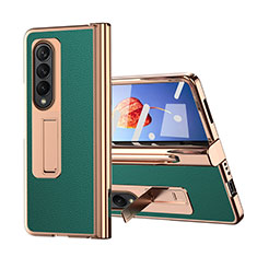 Custodia Lusso Pelle e Plastica Opaca Cover ZL6 per Samsung Galaxy Z Fold4 5G Verde