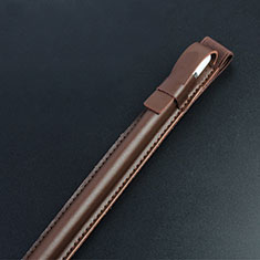 Custodia Pelle Elastico Cover Manicotto Staccabile P04 per Apple Pencil Apple iPad Pro 10.5 Marrone