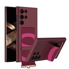 Custodia Plastica Rigida Cover Opaca AC1 per Samsung Galaxy S24 Ultra 5G Rosso Rosa