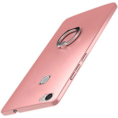 Custodia Plastica Rigida Cover Opaca con Anello Supporto A01 per Huawei Honor Note 8 Oro Rosa