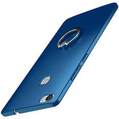 Custodia Plastica Rigida Cover Opaca con Anello Supporto A01 per Huawei Honor V8 Max Blu