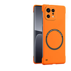 Custodia Plastica Rigida Cover Opaca con Mag-Safe Magnetic P01 per Xiaomi Mi 13 Pro 5G Arancione