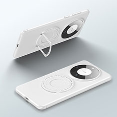 Custodia Plastica Rigida Cover Opaca con Mag-Safe Magnetic per Huawei Mate 60 Bianco