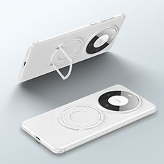 Custodia Plastica Rigida Cover Opaca con Mag-Safe Magnetic per Huawei Mate 60 Pro Bianco