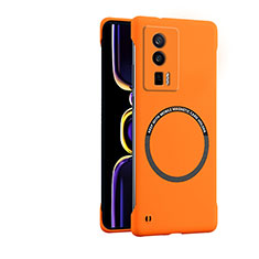 Custodia Plastica Rigida Cover Opaca con Mag-Safe Magnetic per Xiaomi Poco F5 Pro 5G Arancione