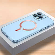Custodia Plastica Rigida Cover Opaca con Mag-Safe Magnetic QC1 per Apple iPhone 12 Pro Cielo Blu