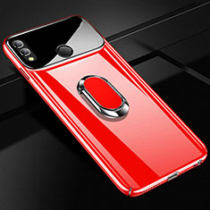 Custodia Plastica Rigida Cover Opaca con Magnetico Anello Supporto A01 per Huawei Honor 10 Lite Rosso