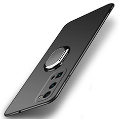 Custodia Plastica Rigida Cover Opaca con Magnetico Anello Supporto A01 per Huawei Honor 30 Pro+ Plus Nero