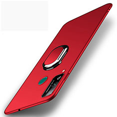 Custodia Plastica Rigida Cover Opaca con Magnetico Anello Supporto A01 per Huawei Honor Play4T Rosso