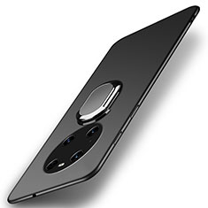 Custodia Plastica Rigida Cover Opaca con Magnetico Anello Supporto A01 per Huawei Mate 40E Pro 5G Nero