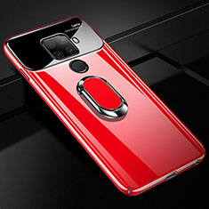 Custodia Plastica Rigida Cover Opaca con Magnetico Anello Supporto A01 per Huawei Nova 5z Rosso