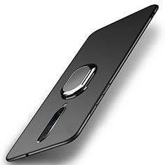 Custodia Plastica Rigida Cover Opaca con Magnetico Anello Supporto A01 per Xiaomi Redmi K30 4G Nero