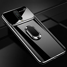 Custodia Plastica Rigida Cover Opaca con Magnetico Anello Supporto A02 per Xiaomi Redmi K30 5G Nero