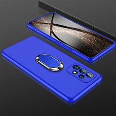 Custodia Plastica Rigida Cover Opaca con Magnetico Anello Supporto GK1 per Samsung Galaxy A53 5G Blu
